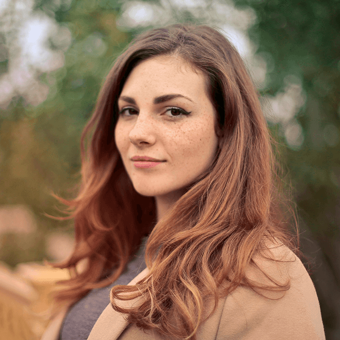 Woman with brown hair